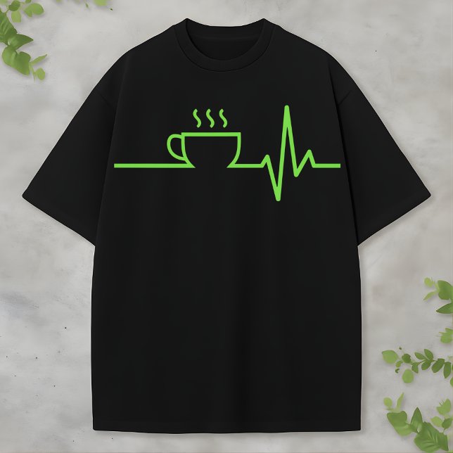 Kaffe Hjärtklappning Minimal Linje Konst espresso  T Shirt (Skapare uppladdad)