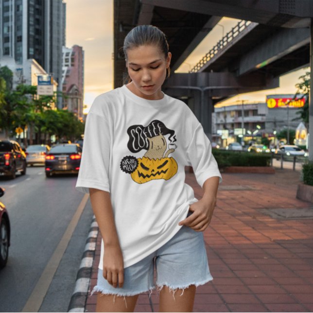Kaffe Höger Meow T Shirt (Skapare uppladdad)