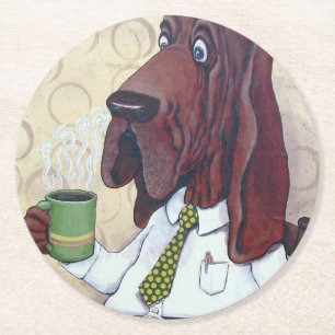 Kaffe Hound underlägg Papper Rund