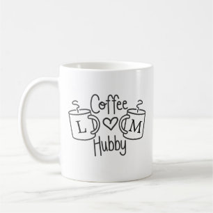 Kaffe Hubby Kärlek Monogram Mugg