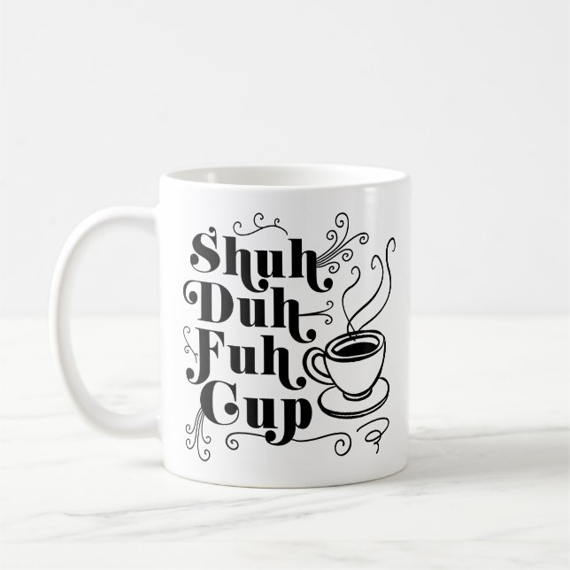 Kaffe Humor | Cute Spa-Duh-Fuh-Kopp Punny Kaffemugg (Vänster)