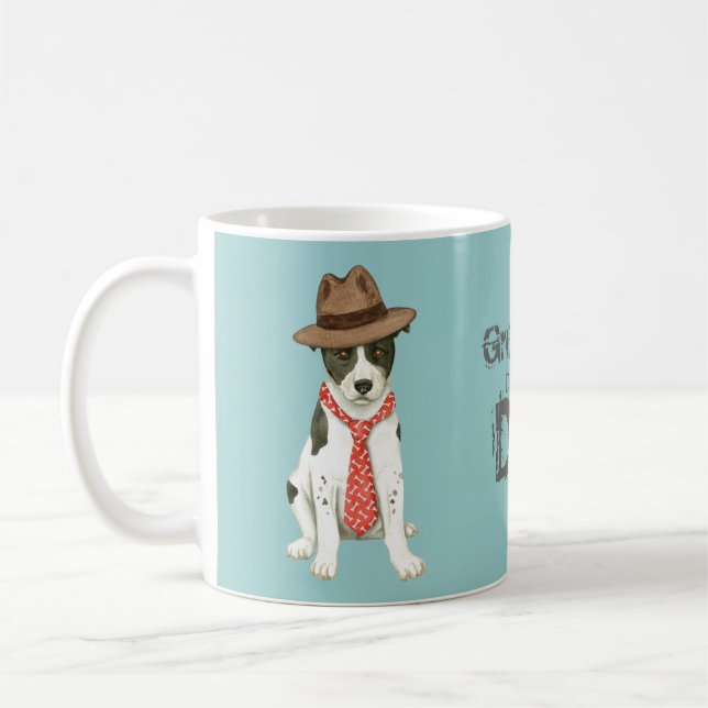 Kaffe Hund Pappa Mugg (Vänster)