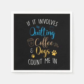 Kaffe Hund Pet Quilt Sew Craiting Animal Pappersservett