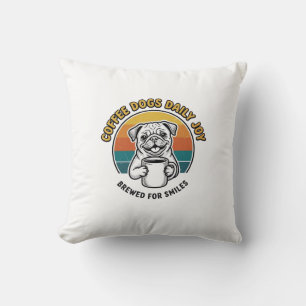 Kaffe Hund Tröja Vintage Graverad Valp Mugg Design Kudde