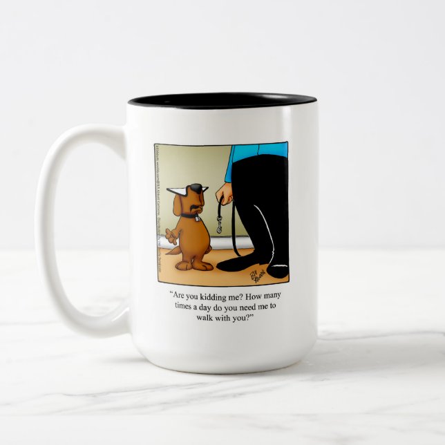 Kaffe hundägare Humor Mugg (Vänster)