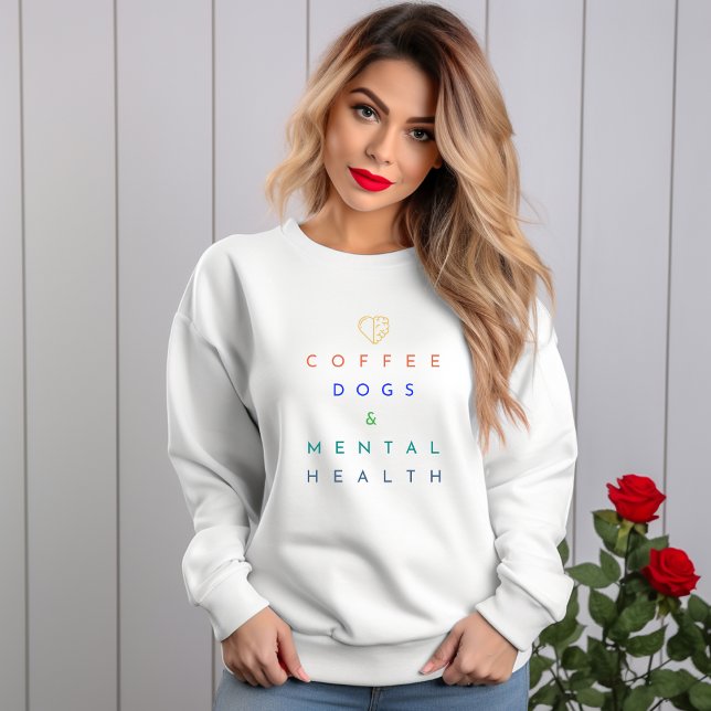 Kaffe, Hundar och psykisk hälsa - Perfekt Trio T Shirt (Skapare uppladdad)
