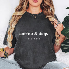 Kaffe & Hundars Fotavtrycksgrafik T Shirt