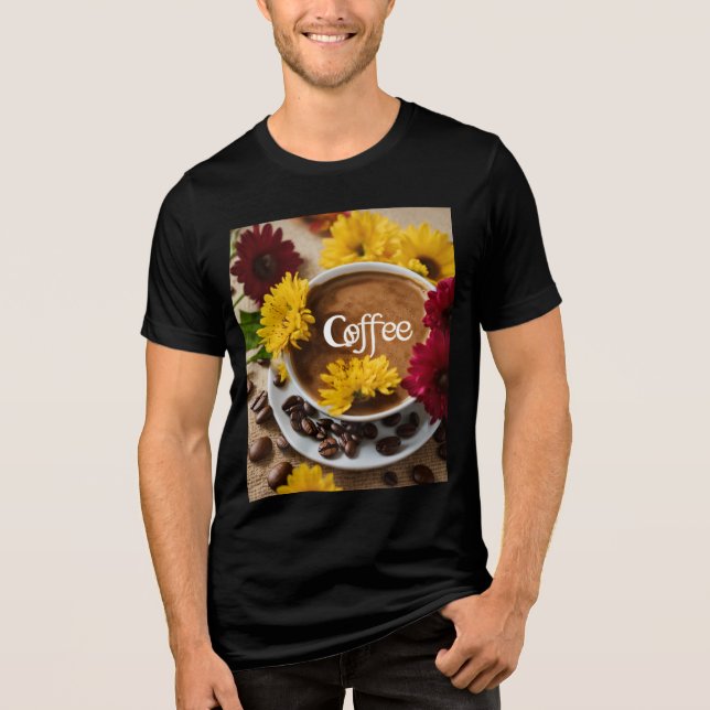 Kaffe i Bloom - Bella+Canvas Tri-Blend Tee (Framsida)