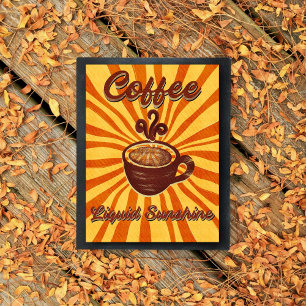 Kaffe i flytande form Sunshine Retro-kaffe i Poste Canvastryck