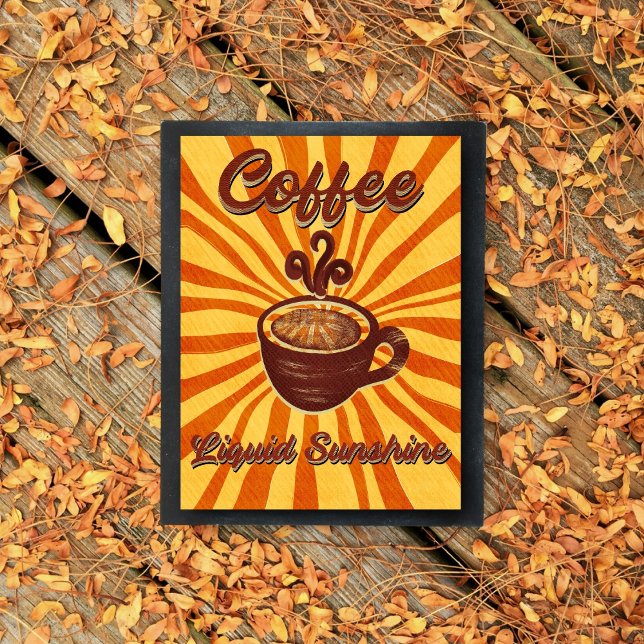 Kaffe i flytande form Sunshine Retro-kaffe i Poste Canvastryck (Skapare uppladdad)