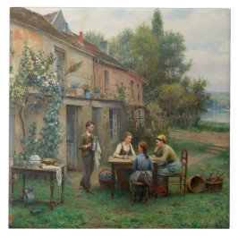 Kaffe i Garden (Fransk liggande) Kakelplatta