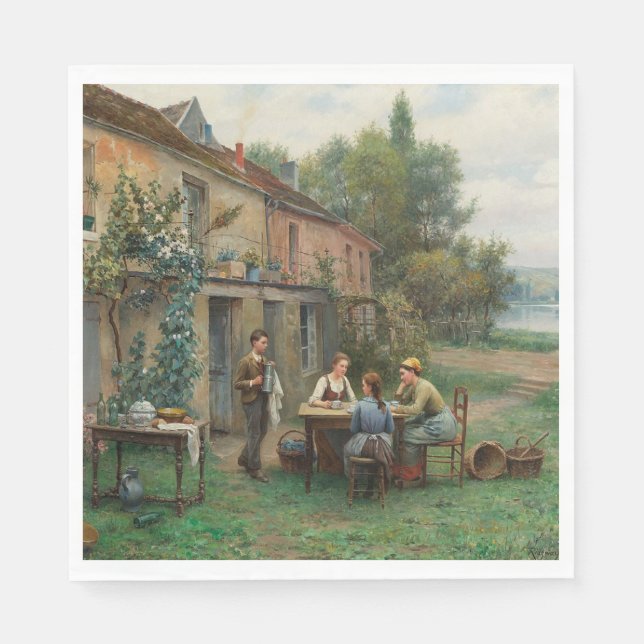 Kaffe i Garden (Fransk liggande) Pappersservett (Framsidan)