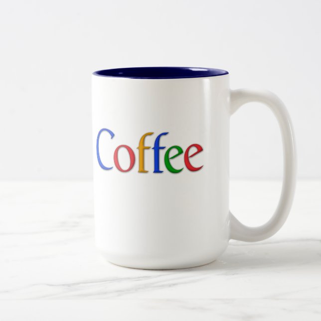 kaffe i googlteckensnitt mugg (Höger)