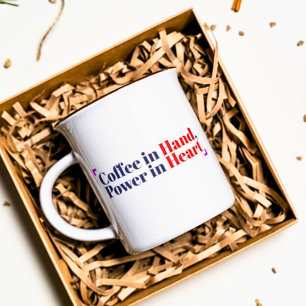 Kaffe i hand, kraft i hjärtat kaffemugg