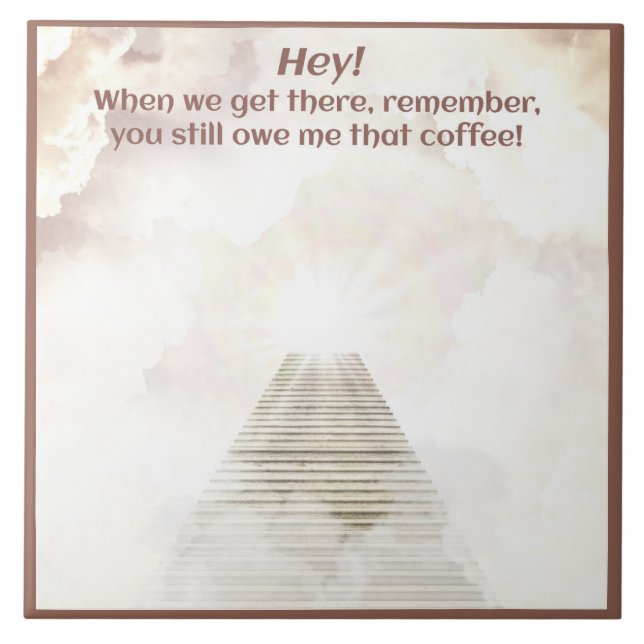 Kaffe i himlen kakelplatta (Framsidan)