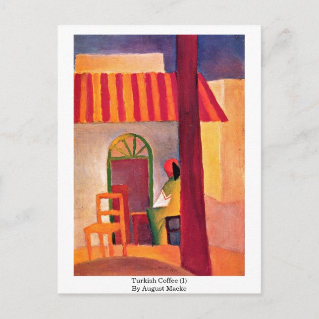 Kaffe (I) i augusti Vykort (Framsida)