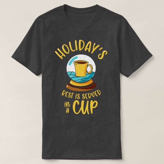 Kaffe i jultomten Snö T Shirt (Design framsida)