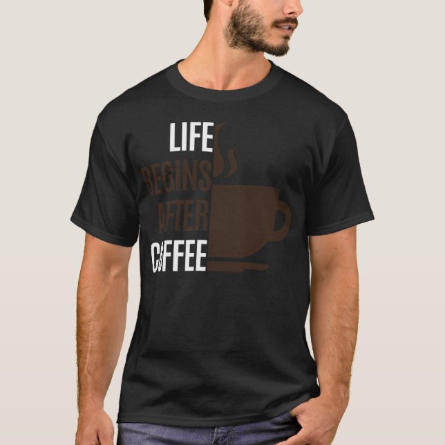 Kaffe i kärlek kaffepunkie t shirt (Framsida)