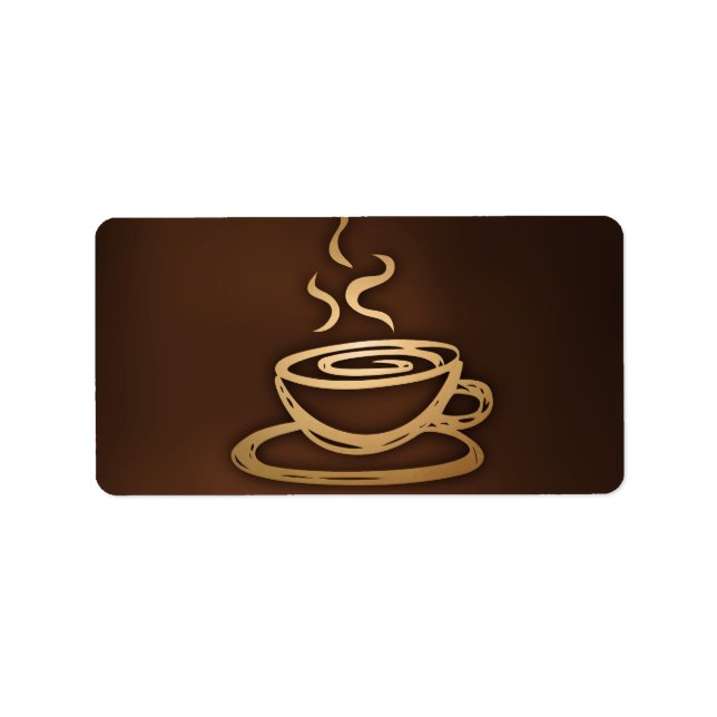 Kaffe i Kopp Adressetikett (Framsidan)