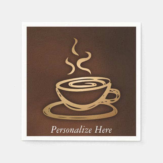 Kaffe i Kopp Pappersservett (Framsidan)