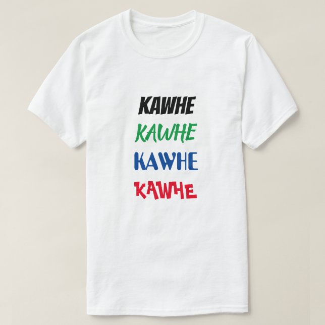 Kaffe i Maori-Kawhe T Shirt (Design framsida)