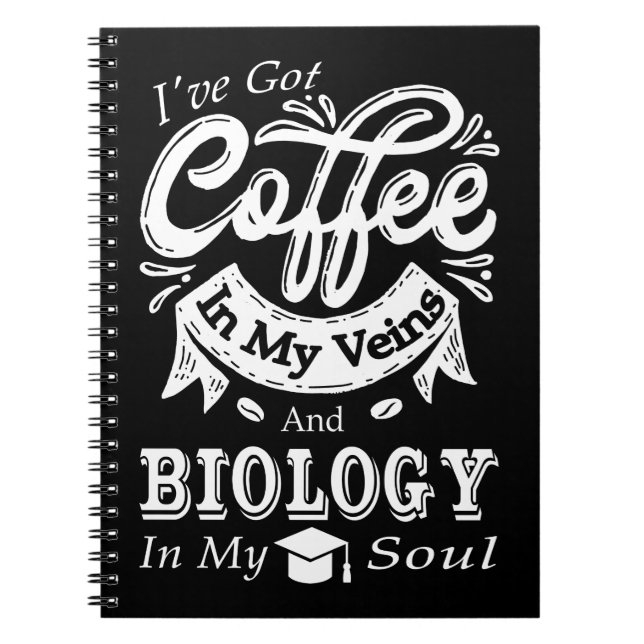 Kaffe i min hjärna-biologi anteckningsbok (Framsidan)