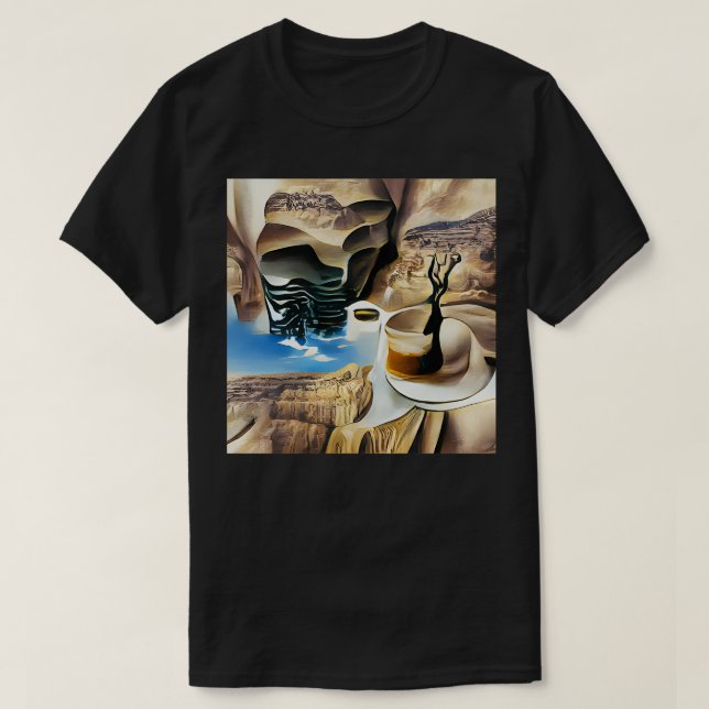 Kaffe i Surrealism av kanyon T Shirt (Design framsida)