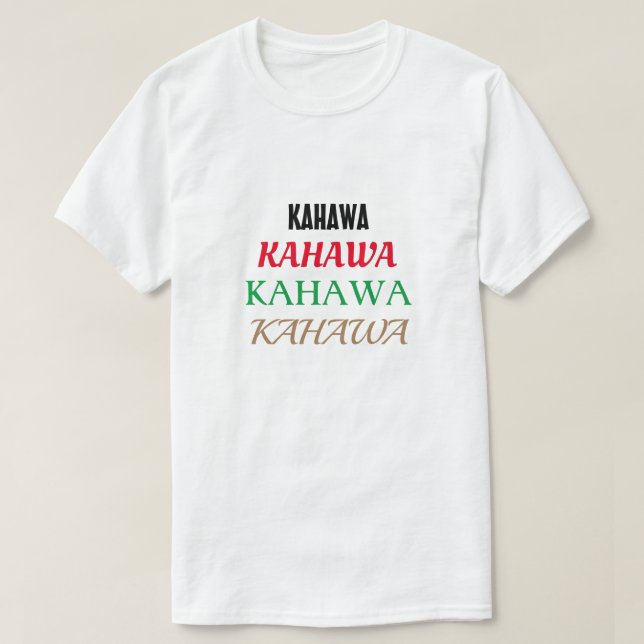 kaffe i Swahili (kahawa) T Shirt (Design framsida)