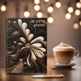 Kaffe Inspired Mocha och Cream Journal Anteckningsbok