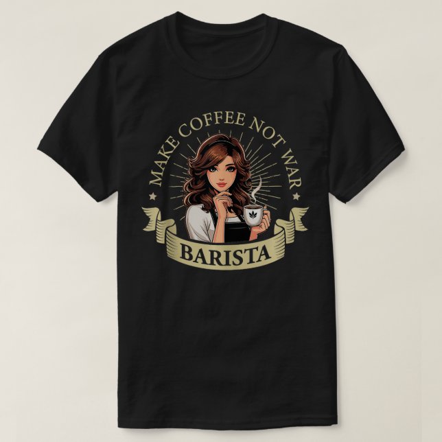 Kaffe, inteWoman Barista, kaffeMaker T Shirt (Design framsida)