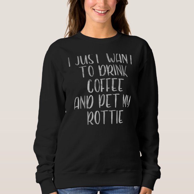 Kaffe jag bara vill dricka kaffe och äta rött t shirt (Framsida)