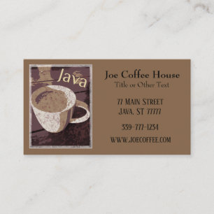Kaffe Java Visitkort