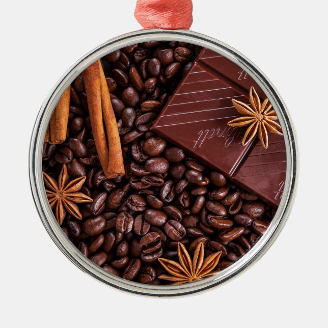 kaffe julgransprydnad metall (Framsidan)