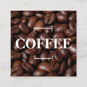 Kaffe/kaffebönor Fyrkantigt Visitkort