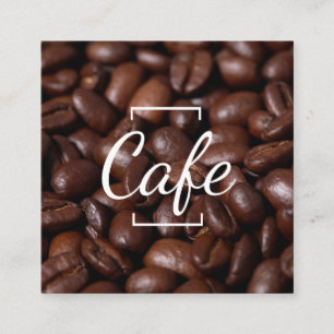 Kaffe/kaffebönor Fyrkantigt Visitkort