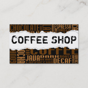 Kaffe-/kaffepiselsippring Visitkort