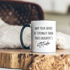 Kaffe kan vara starkare, överordnad fotogåva Två-Tonad mugg