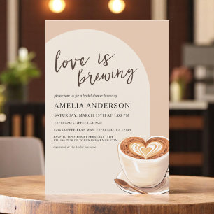 Kaffe Kärlek är Brewing Arch Möhippa Inbjudningar