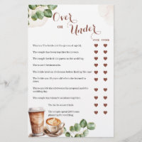 Kaffe Kärlek brinner över eller under spelkort