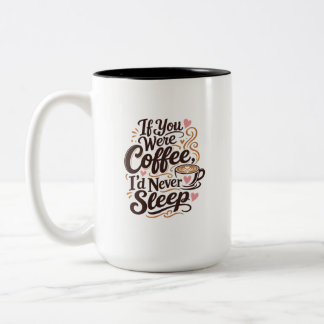 Kaffe kärlek flirtig bröllop Två-Tonad mugg