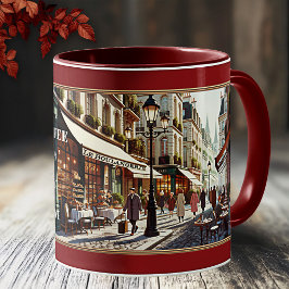 Kaffe Kärlek Fransk Retro Bakery Paris Kaffemugg