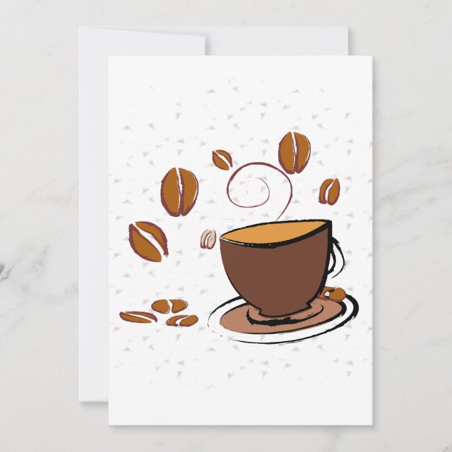 Kaffe kärlek inbjudningar (Framsida)