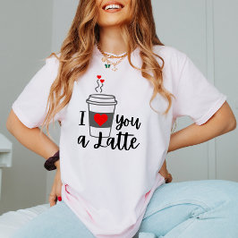 Kaffe Kärlek. Lustigt Cute Anti-Valentine Day-gåvo T Shirt