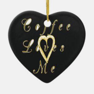 Kaffe kärlek mig. julgransprydnad keramik