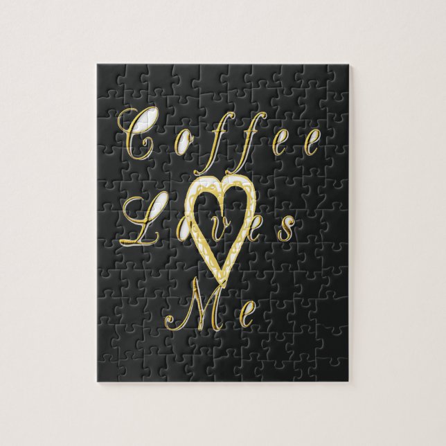 Kaffe kärlek mig. pussel (Vertikal)