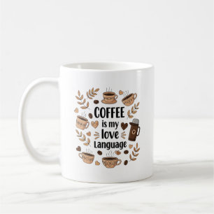 Kaffe - Kärlek språkkonst Kaffemugg