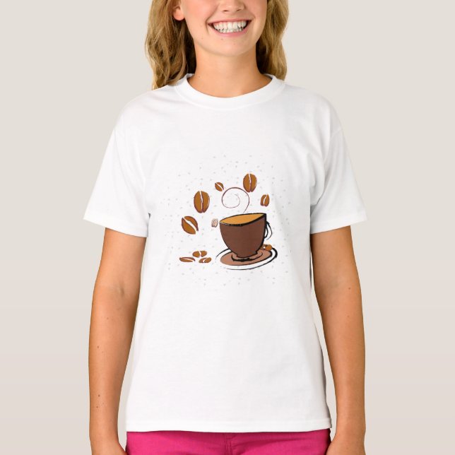 Kaffe Kärlek T Shirt (Framsida)