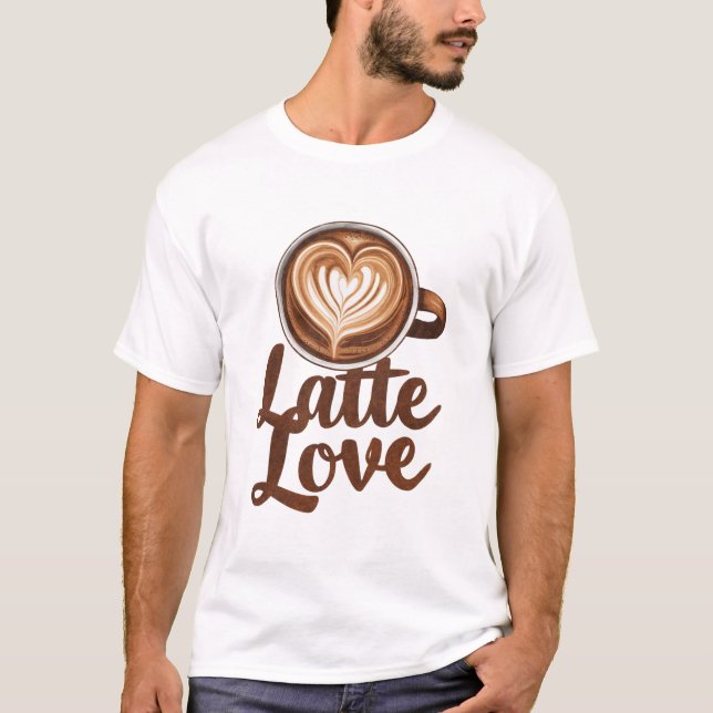 Kaffe Kärlek T Shirt (Framsida)