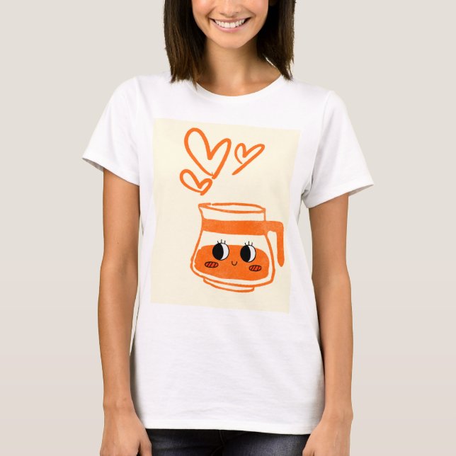 Kaffe kärlek t shirt (Framsida)