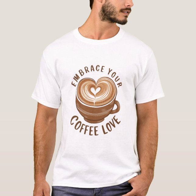 Kaffe Kärlek T Shirt (Framsida)